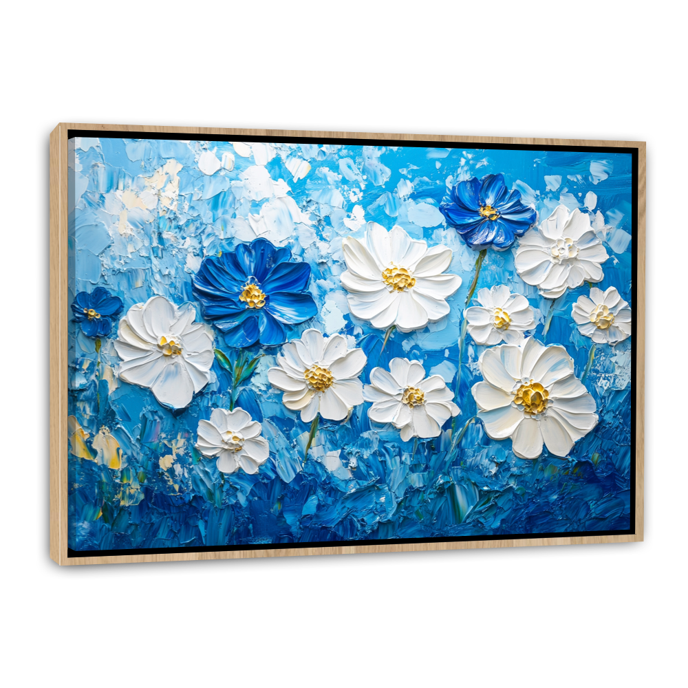 Fleurs Bleues Abstraites