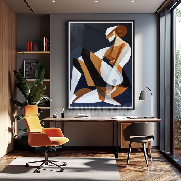 Femme Cubiste Élégante