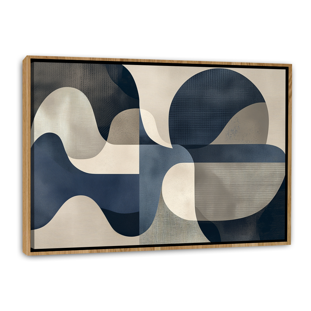 Ondulations Bleues et Grises