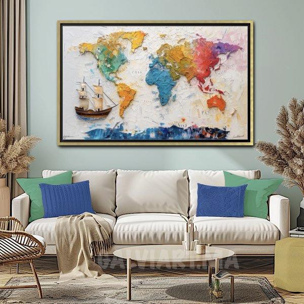 Carte Monde Colorée