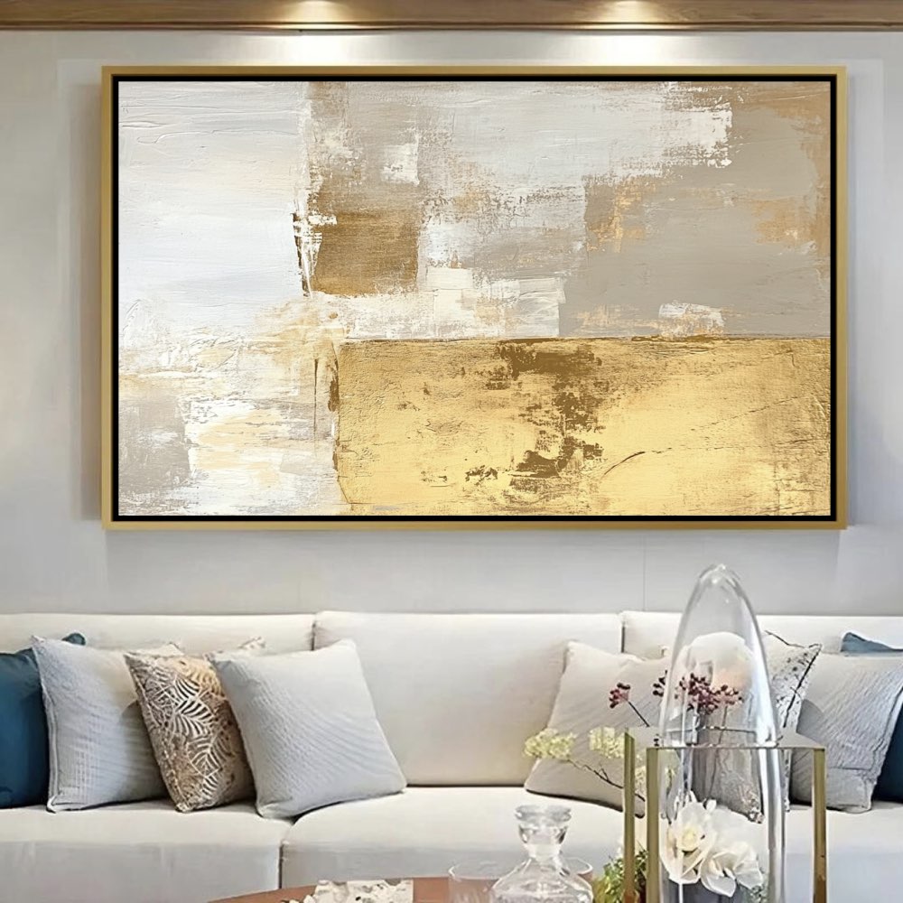 Tableau Doré Beige