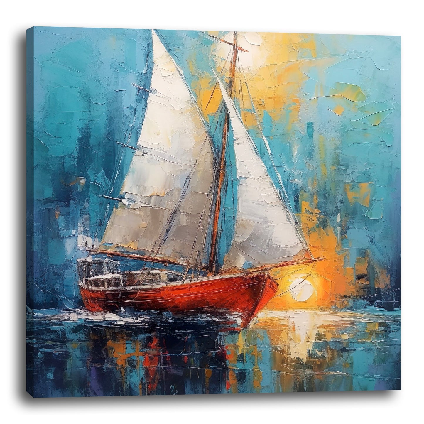 Bateau dans un Océan Bleu