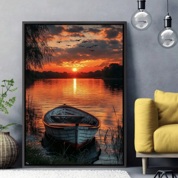 Lac au Coucher de Soleil