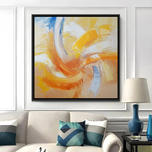Art abstrait jaune