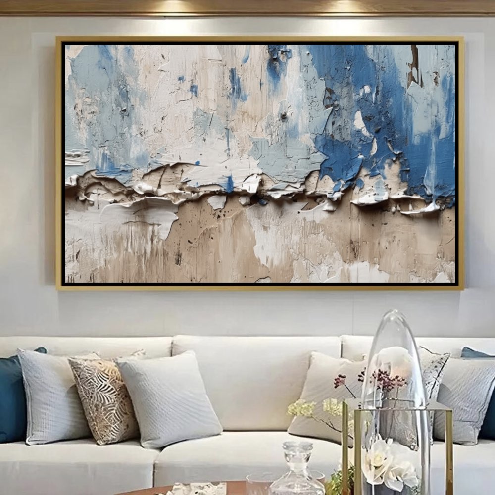 Abstrait Bleu Beige