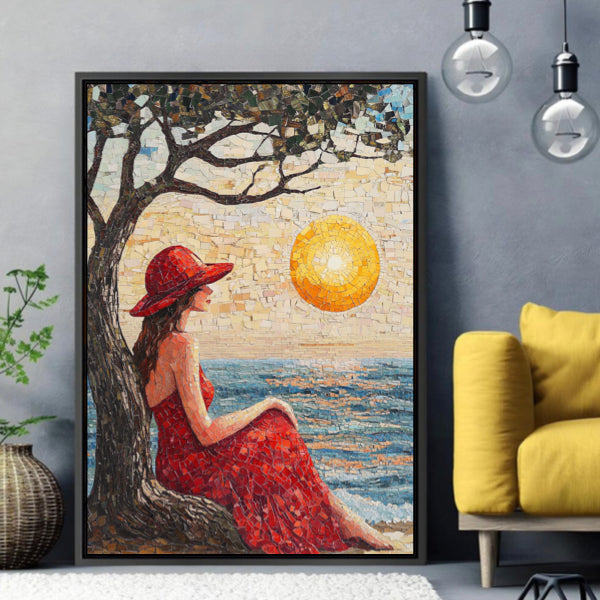 Femme sous l'arbre