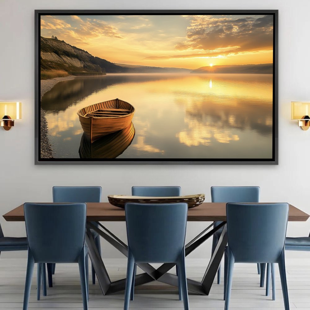 Crépuscule au bord du lac