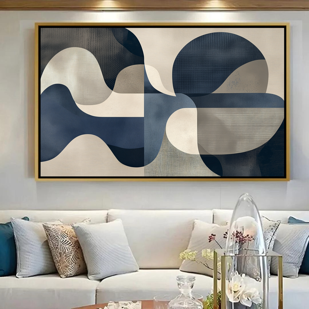 Ondulations Bleues et Grises