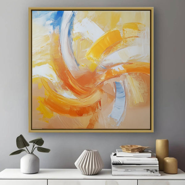 Art abstrait jaune