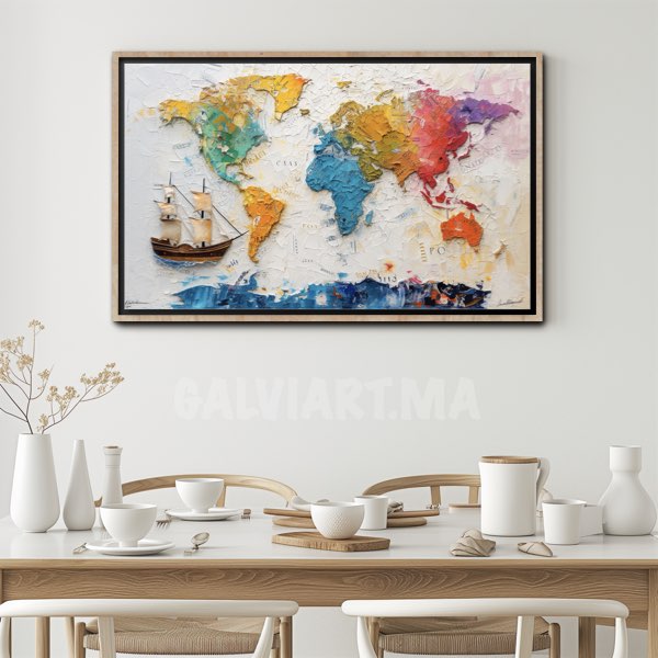 Carte Monde Colorée