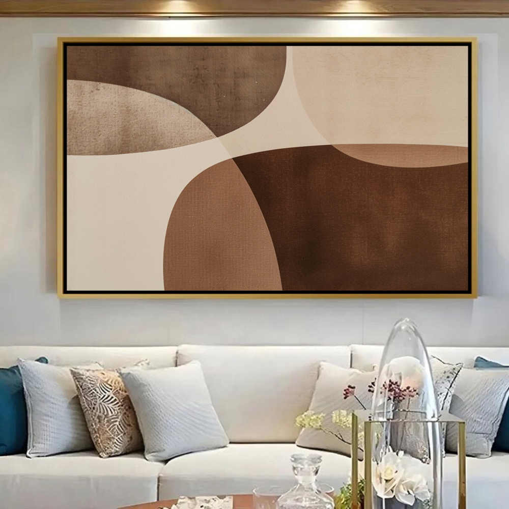 Esquisse Minimaliste Rétro - Tons Marron et Beige