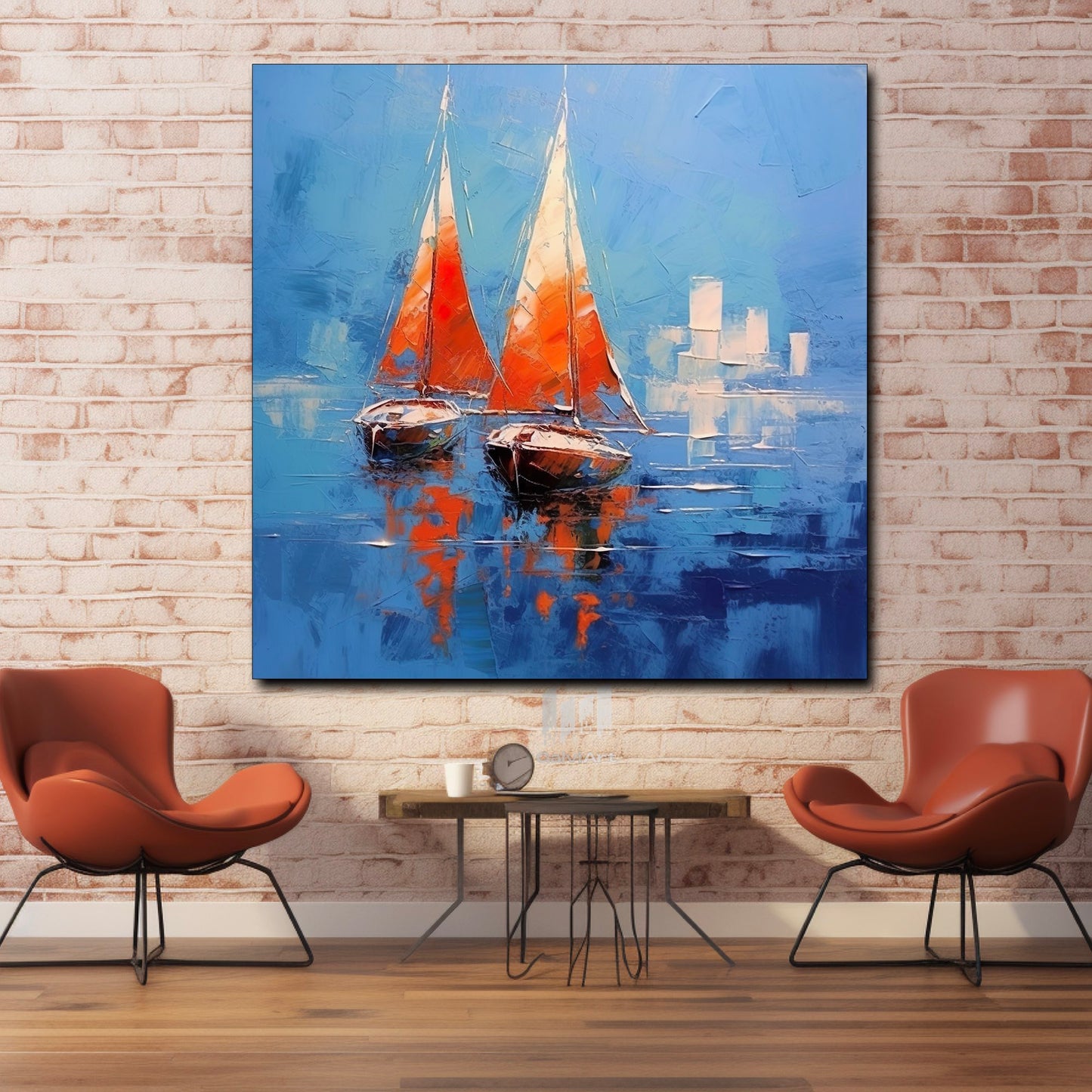 Bateau dans un Océan Bleu