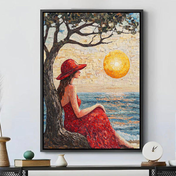 Femme sous l'arbre