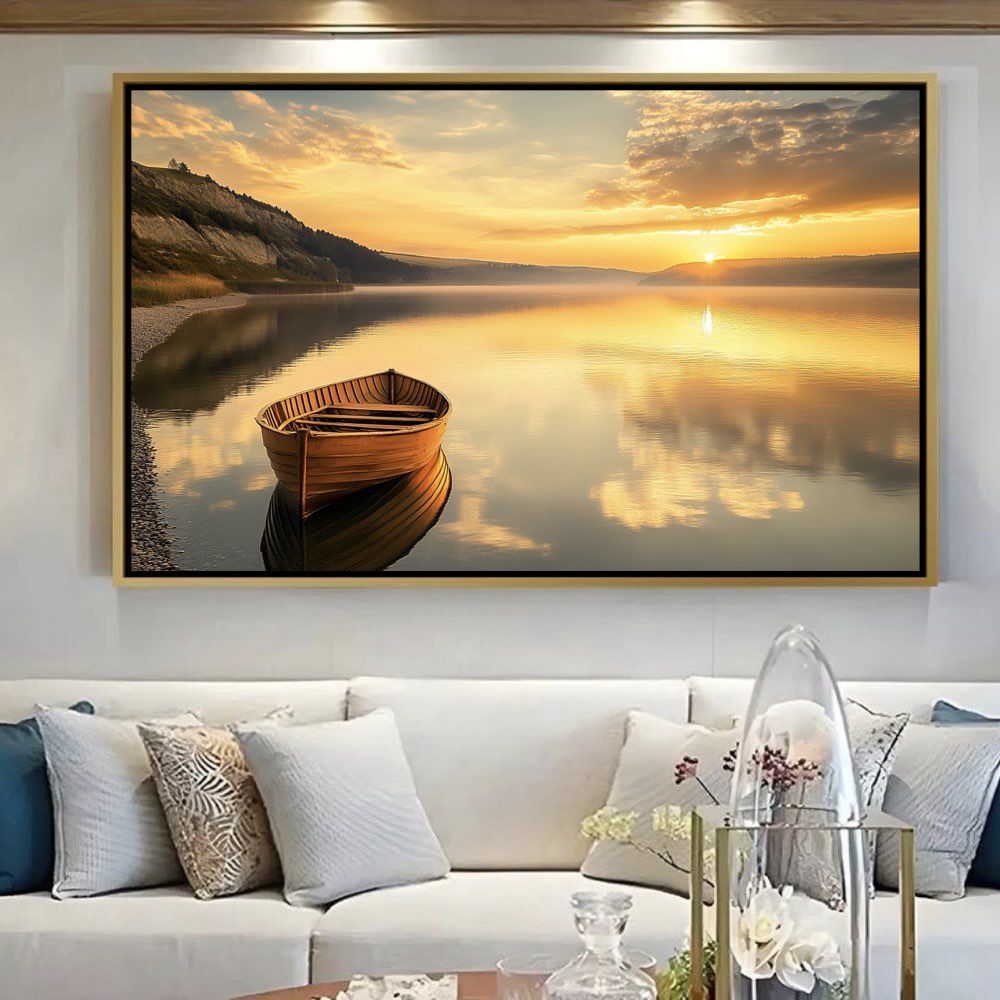 Crépuscule au bord du lac