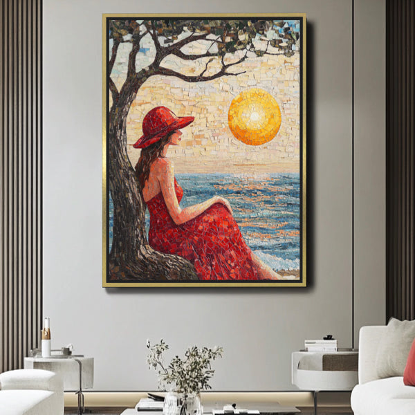 Femme sous l'arbre