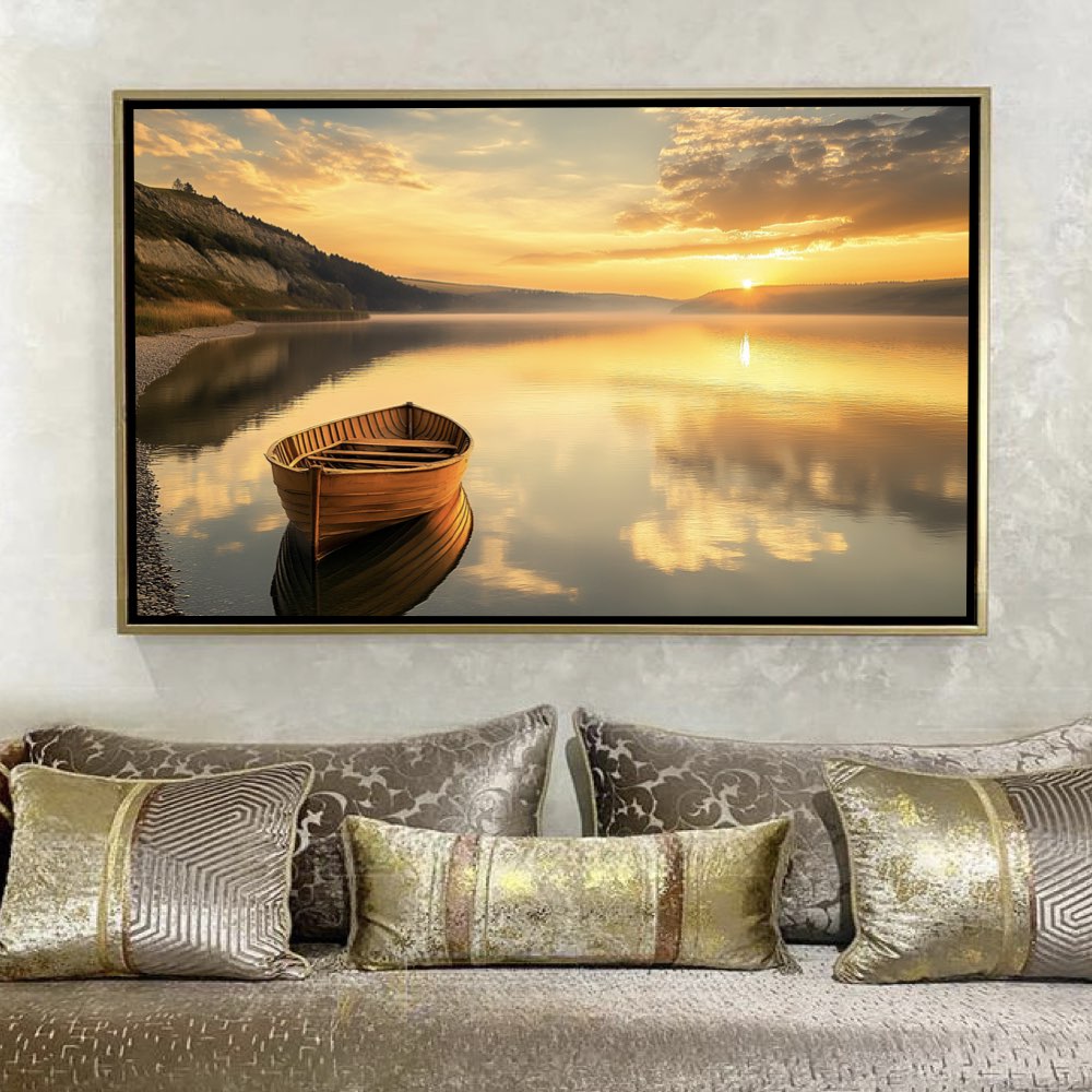 Crépuscule au bord du lac