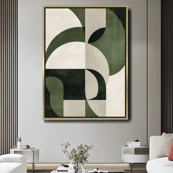 Art sur Toile : Élevez votre Décoration avec Harmonie Géométrique