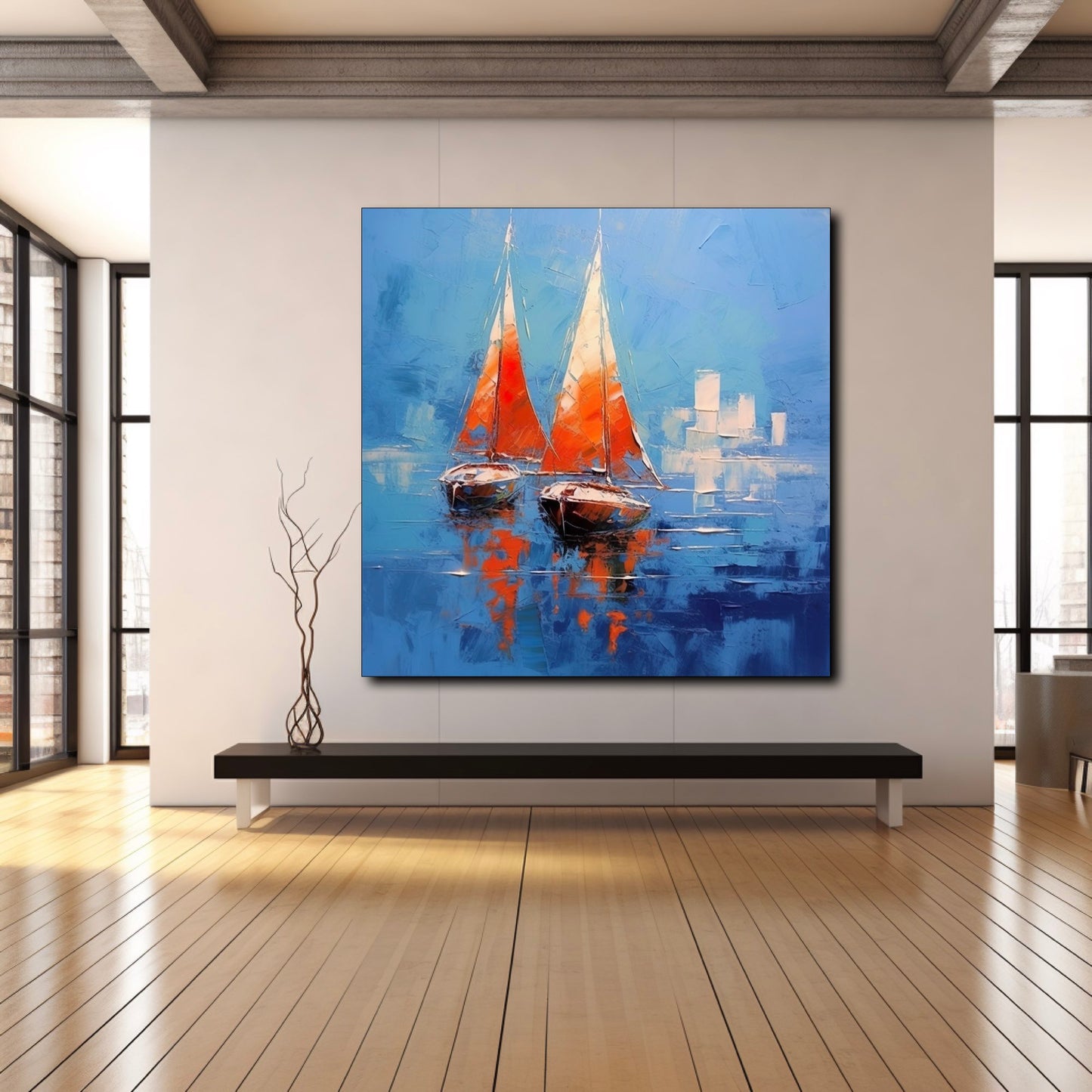Bateau dans un Océan Bleu