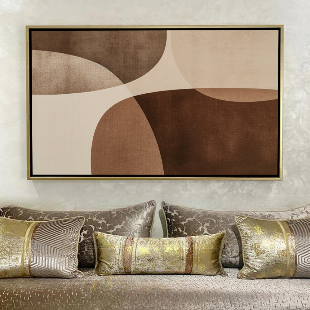 Esquisse Minimaliste Rétro - Tons Marron et Beige