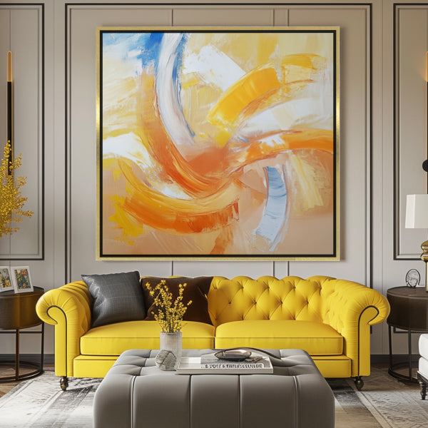 Art abstrait jaune