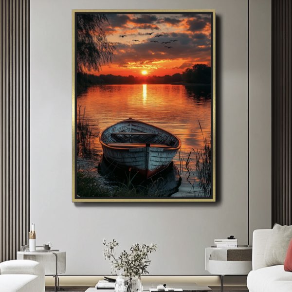 Lac au Coucher de Soleil