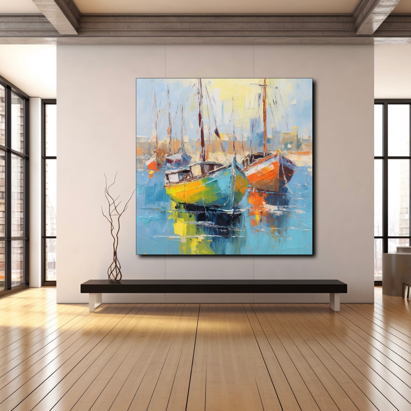 Bateau dans un Fleuve Bleu