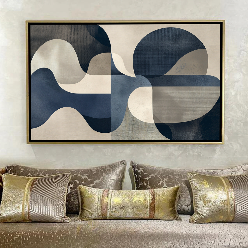 Ondulations Bleues et Grises