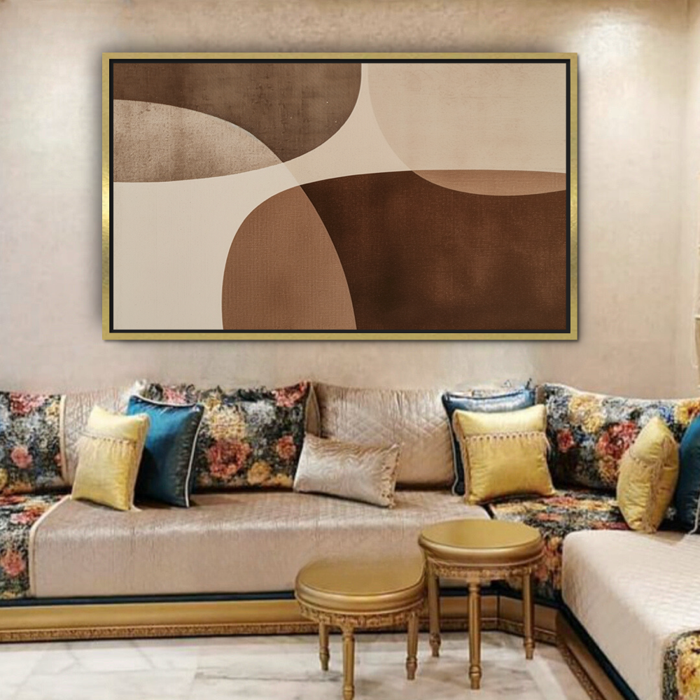 Esquisse Minimaliste Rétro - Tons Marron et Beige