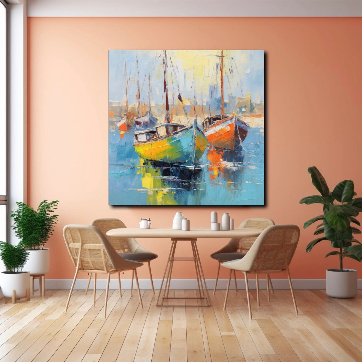 Bateau dans un Fleuve Bleu