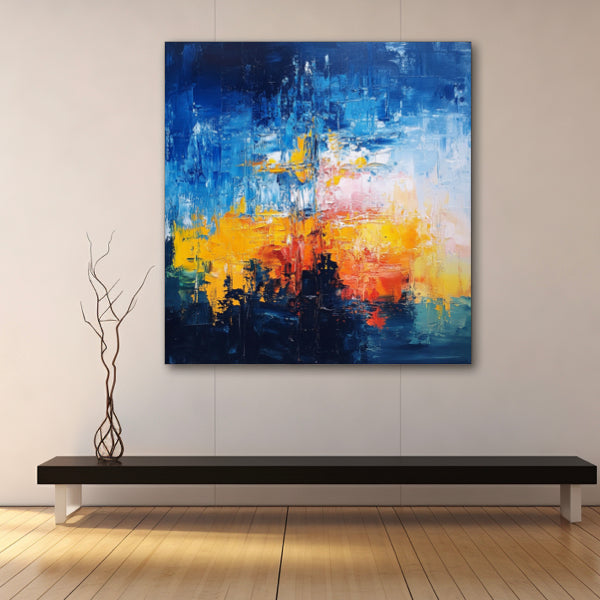 Peinture Abstraite Émotionnelle sur le Thème de l'Eau