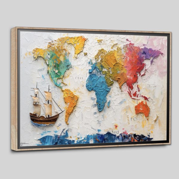 Carte Monde Colorée