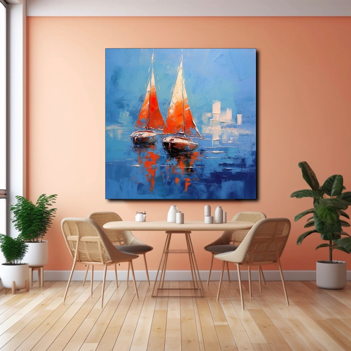 Bateau dans un Océan Bleu