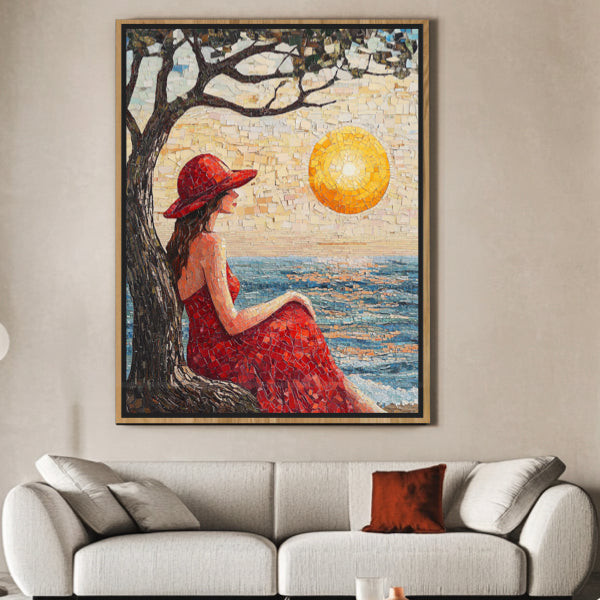 Femme sous l'arbre