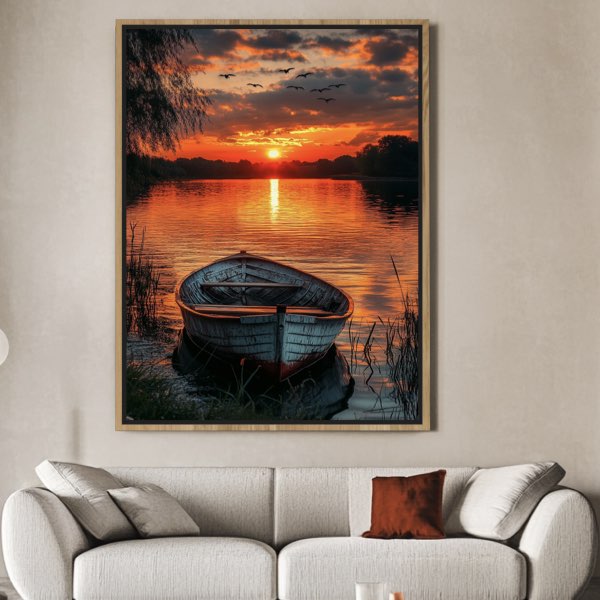 Lac au Coucher de Soleil