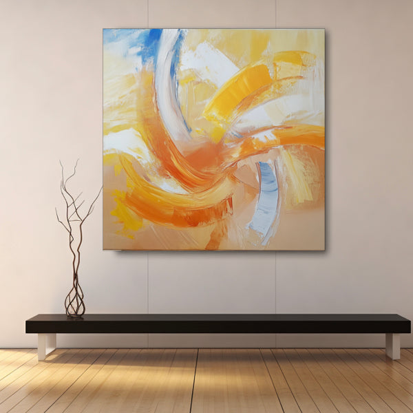 Art abstrait jaune