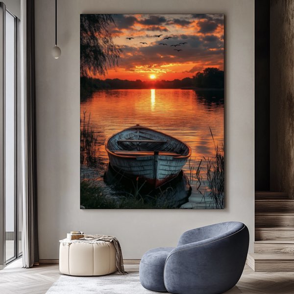 Lac au Coucher de Soleil
