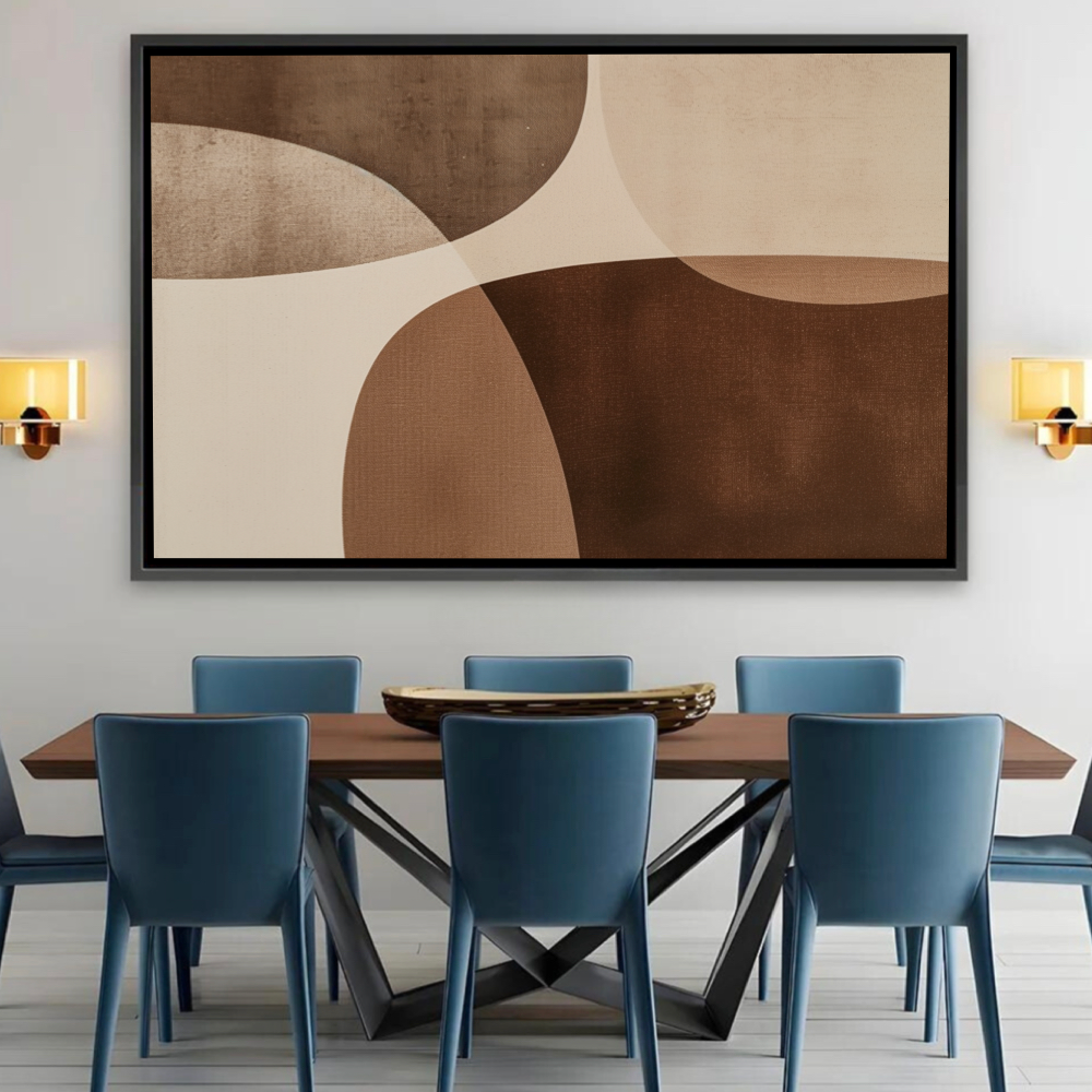 Esquisse Minimaliste Rétro - Tons Marron et Beige