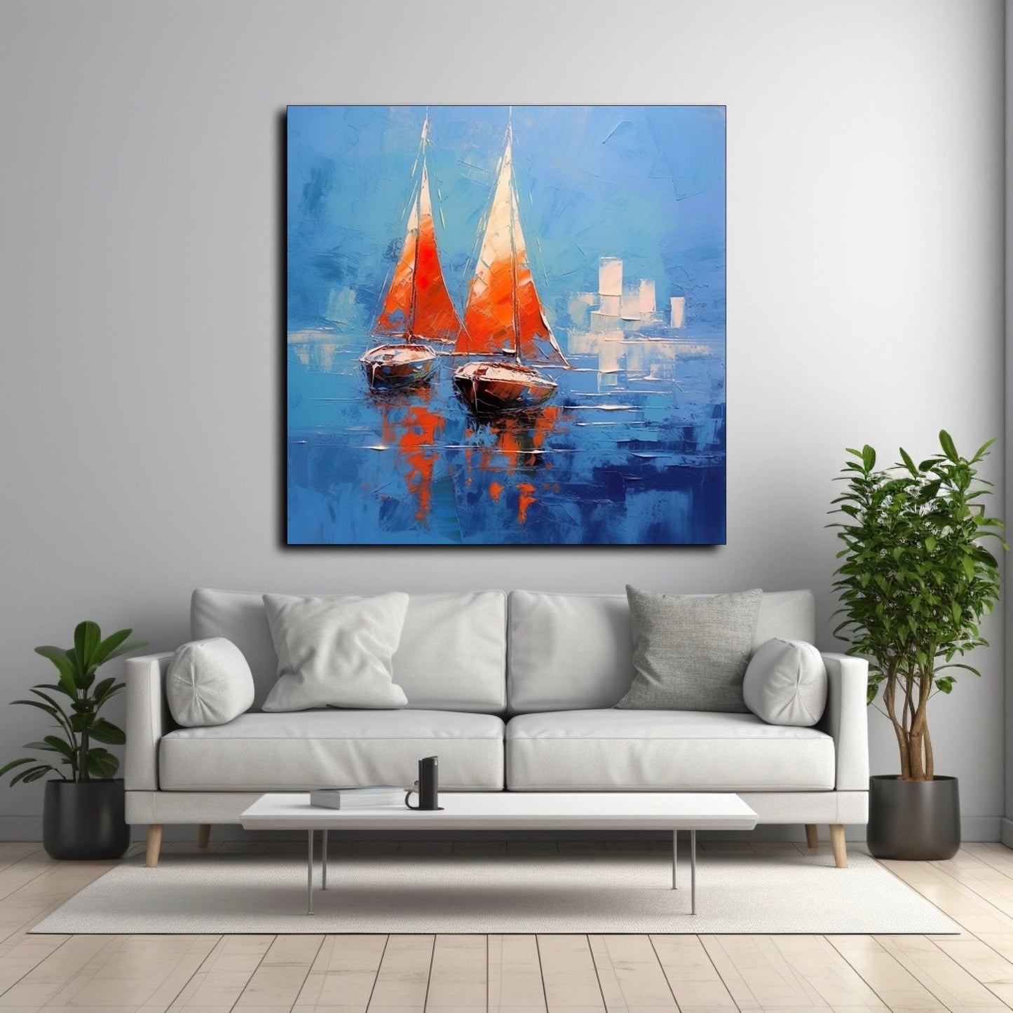 Bateau dans un Océan Bleu