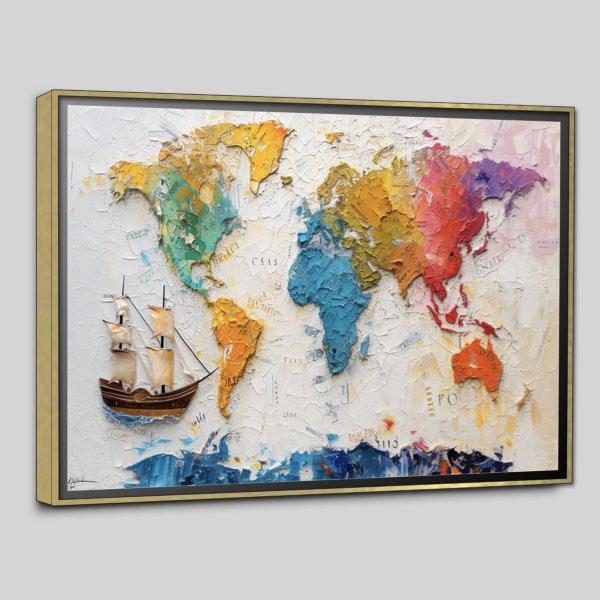 Carte Monde Colorée