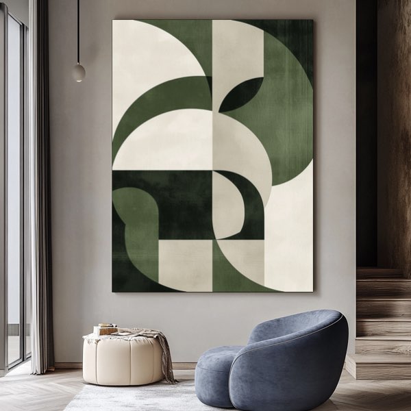 Art sur Toile : Élevez votre Décoration avec Harmonie Géométrique