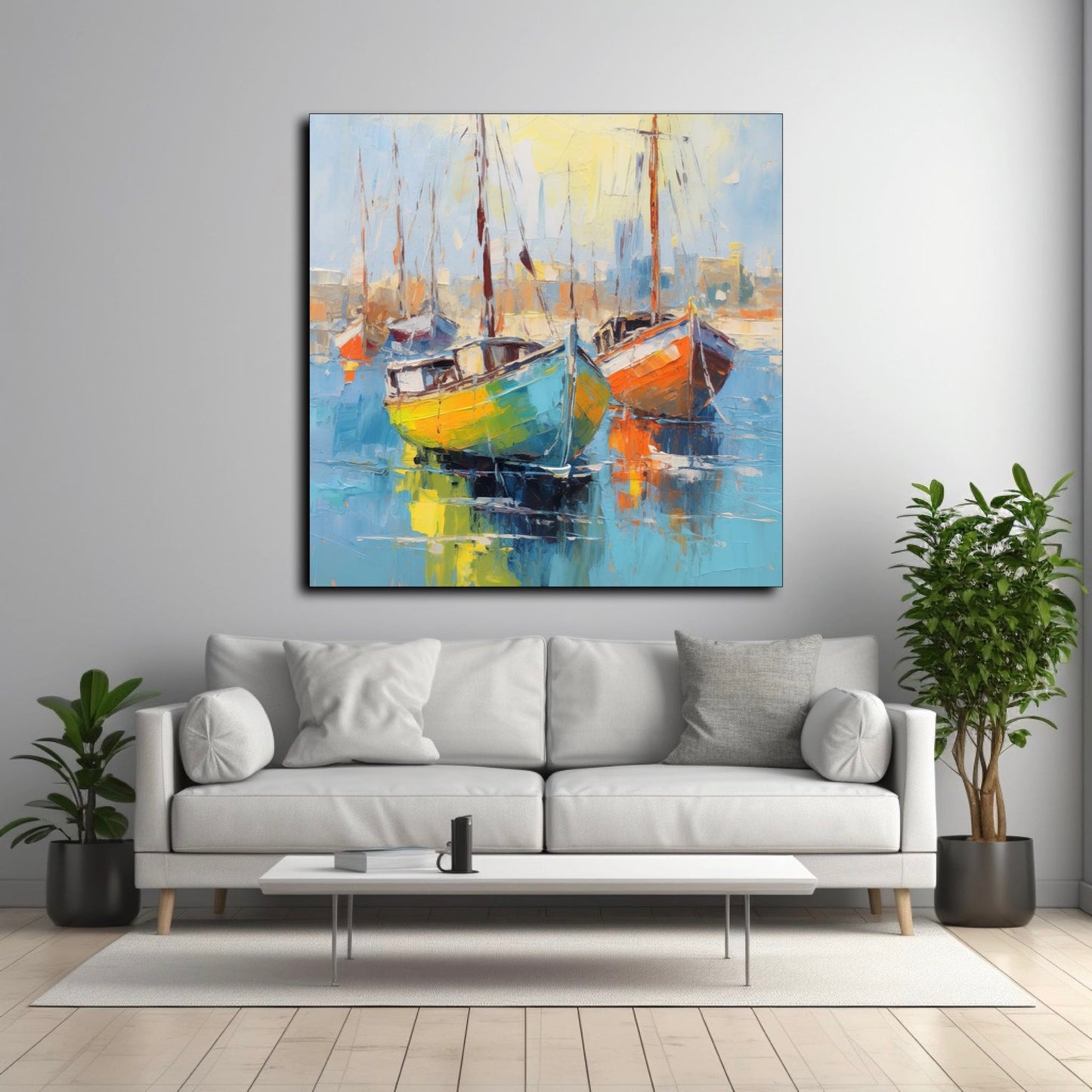 Bateau dans un Fleuve Bleu