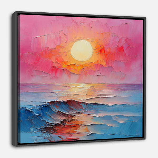 Peinture Abstraite Paysage au Lever du Soleil