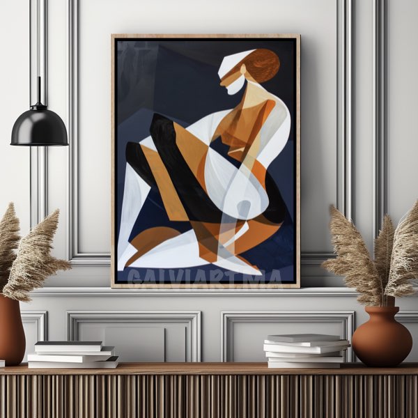 Femme Cubiste Élégante