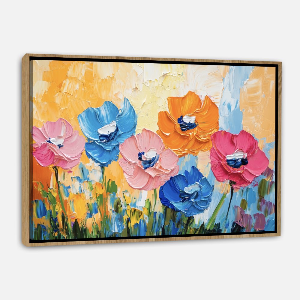 Tableau Abstrait Cubiste - Profils et Couleurs Contrastées