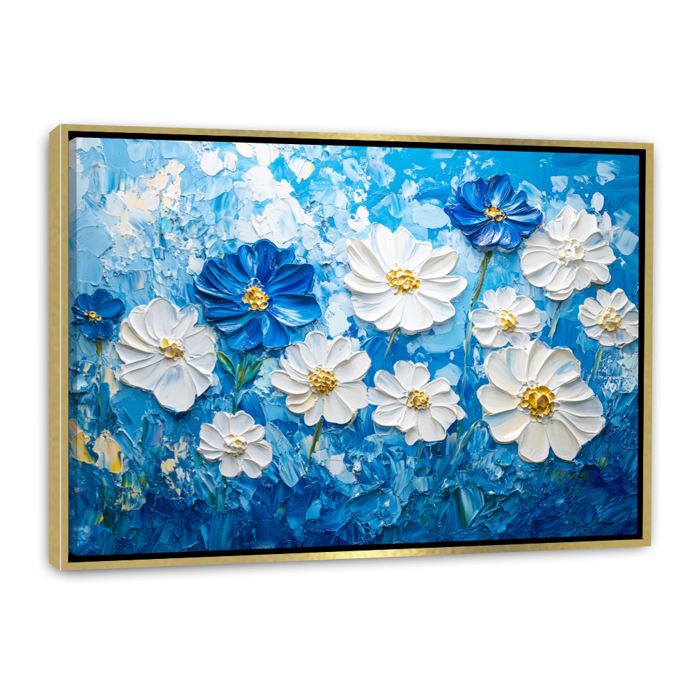 Fleurs Bleues Abstraites