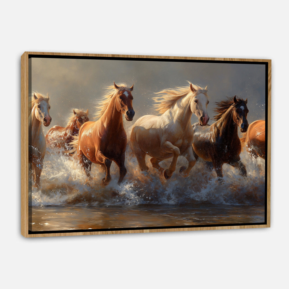 Chevaux sur le rivage