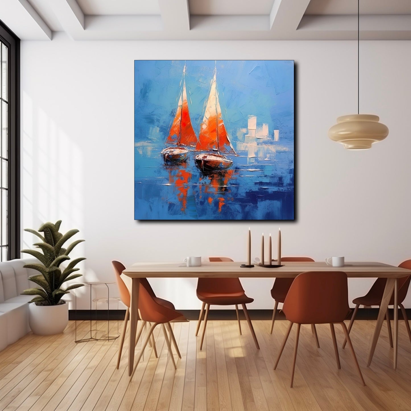 Bateau dans un Océan Bleu
