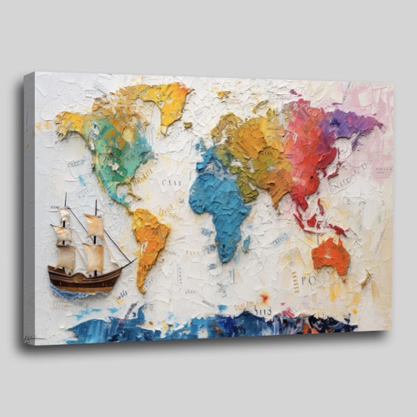 Carte Monde Colorée