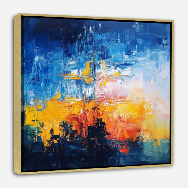 Peinture Abstraite Émotionnelle sur le Thème de l'Eau