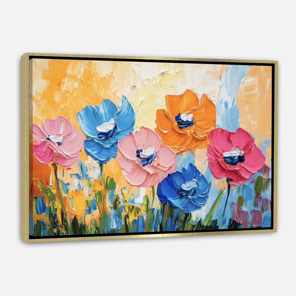 Tableau Abstrait Cubiste - Profils et Couleurs Contrastées